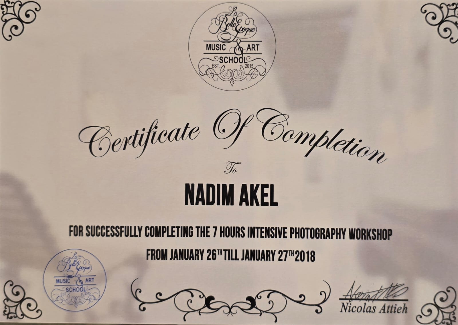 Photography Certification